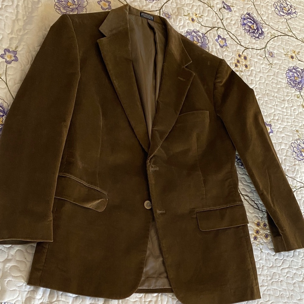 Evan Picone Rich Brown Corduroy Blazer